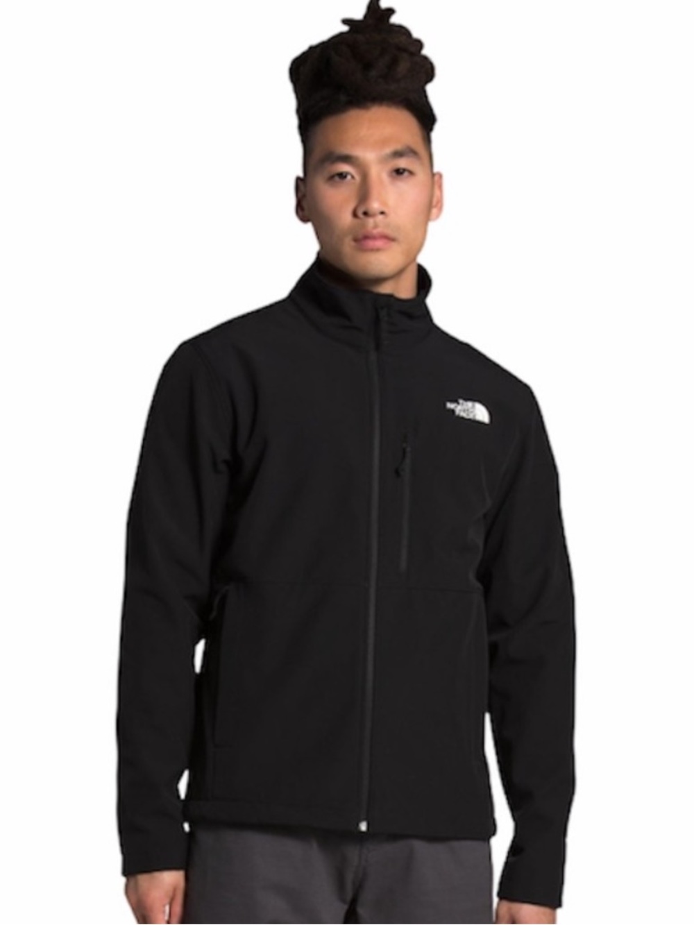 The North Face Men's Black Softshell Full-Zip Jacket XXL